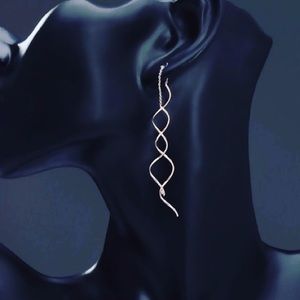 Swirl earrings - Silver tone